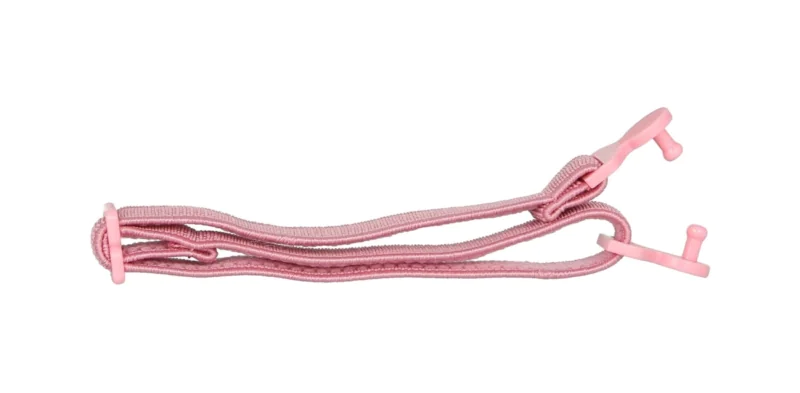 Regulowana gumka do okularów dziecięcych, różowa z kołeczkiem na zatrzask do modeli 3055, 3059