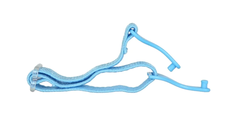 Regulowana gumka do okularów dziecięcych, niebieska z kołeczkiem na zatrzask do modelu 3057